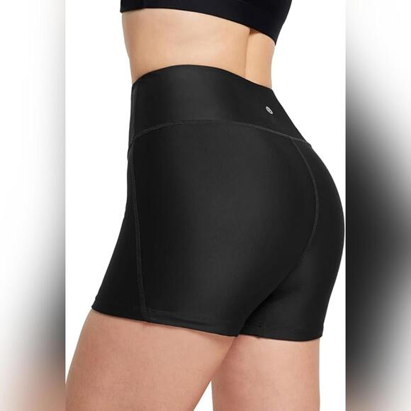NWT Baleaf 3" High Waisted Modest Board Swimsuit Swim Shorts, Medium - Picture 1 of 7
